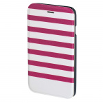 Hama Mobilfodral Stripe Rosa/Vit - iPhone 6/6S