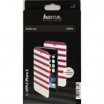Hama Mobilfodral Stripe Rosa/Vit - iPhone 6/6S
