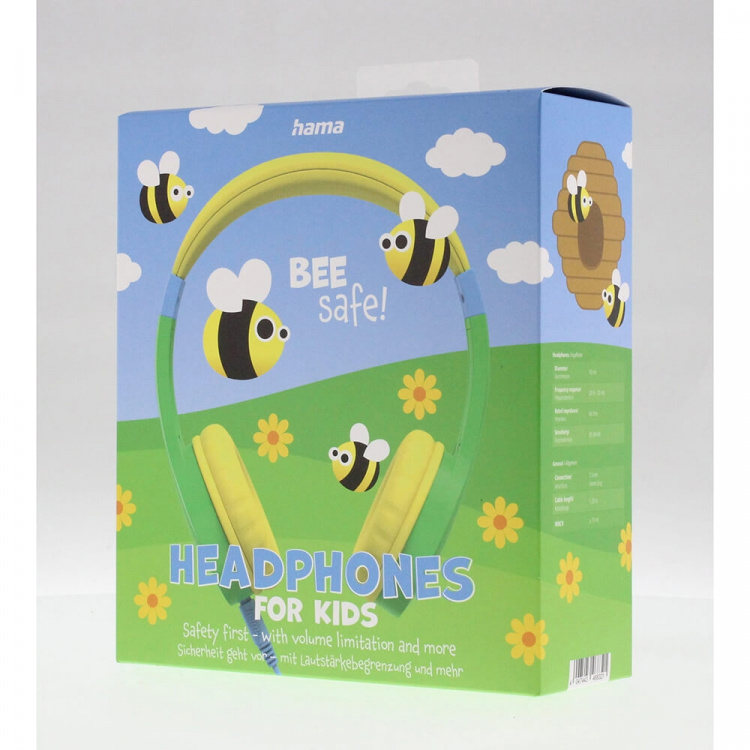 Hama Hörlur Teens Guard On-Ear Kabelansluten 85dB Grön