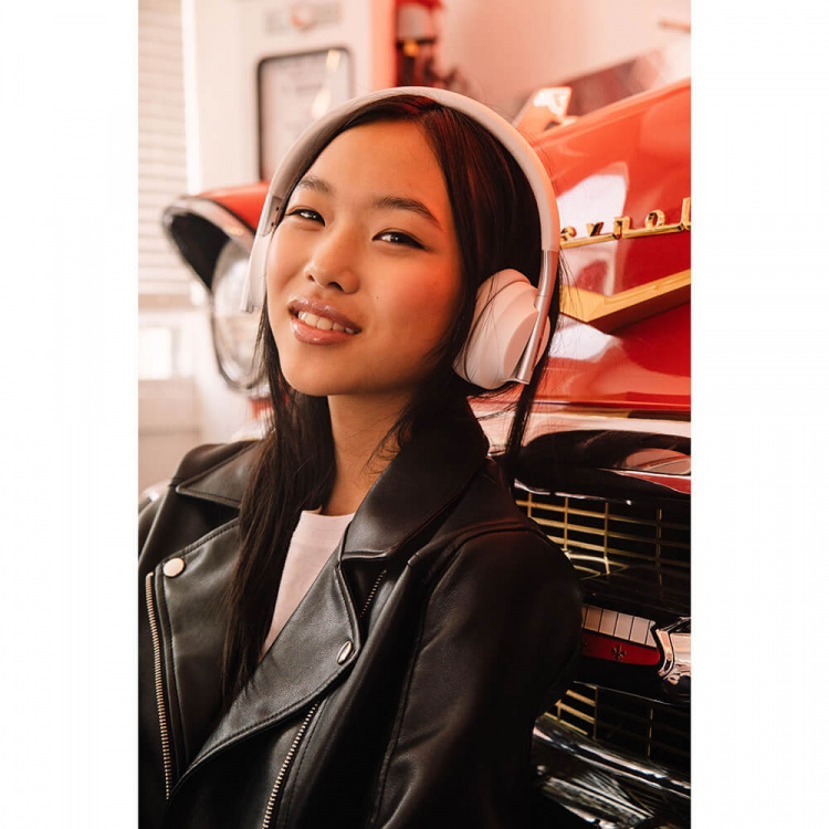 Happy Plugs Play Hörlur Over-Ear 85dB Trådlös Rosa/Guld