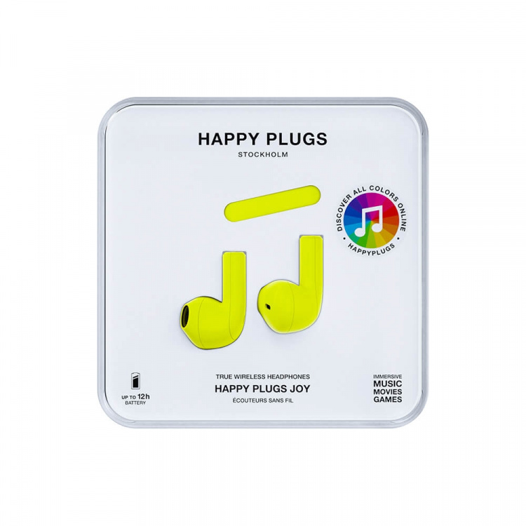 Happy Plugs Hörlur Joy In-Ear TWS Neongul Happy Plugs Hörlur Joy In-Ear TWS Neongul