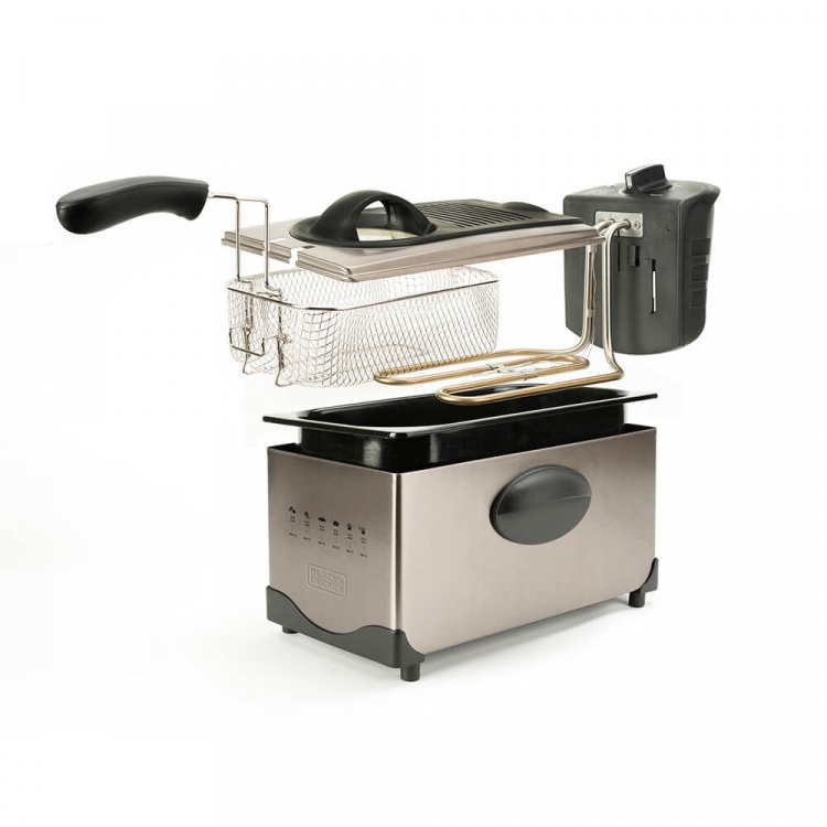 BLACK+DECKER Fritös 3L Borstad