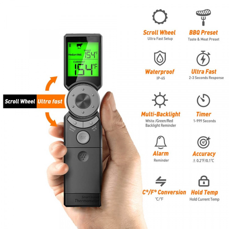 TERMOMETERFABRIKEN Termometer Kött Digital med Timer TERMOMETERFABRIKEN Termometer Kött Digital med Timer
