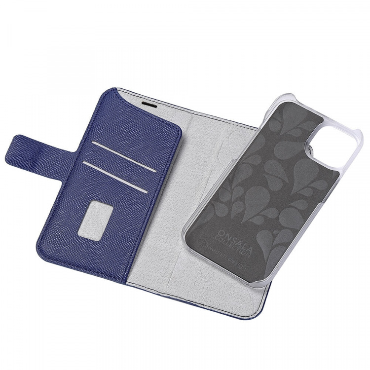 Onsala Mobilfodral Eco 2 Kortfack Navy Blue - iPhone 13/14