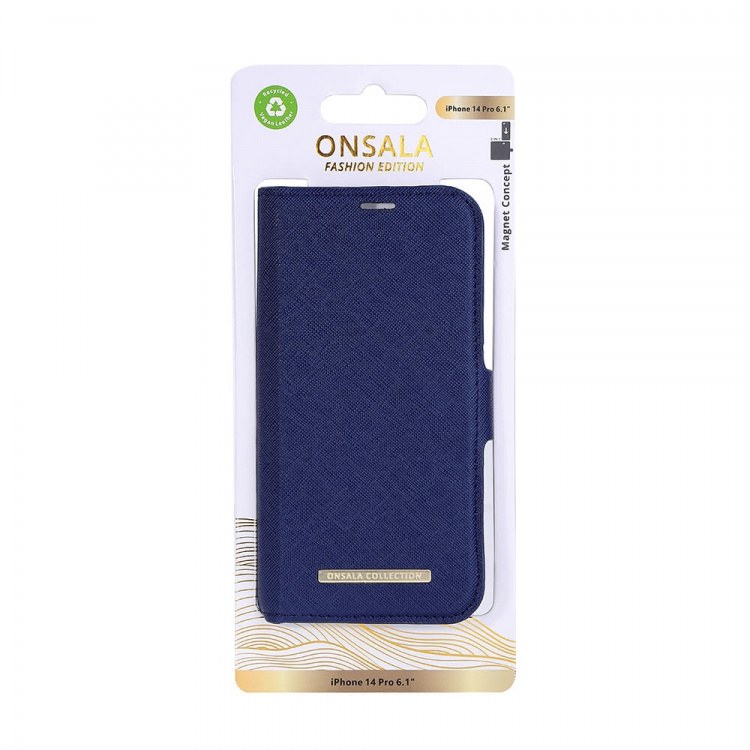 Onsala Mobilfodral 2 Kortfack Navy Blue - iPhone 14 Pro