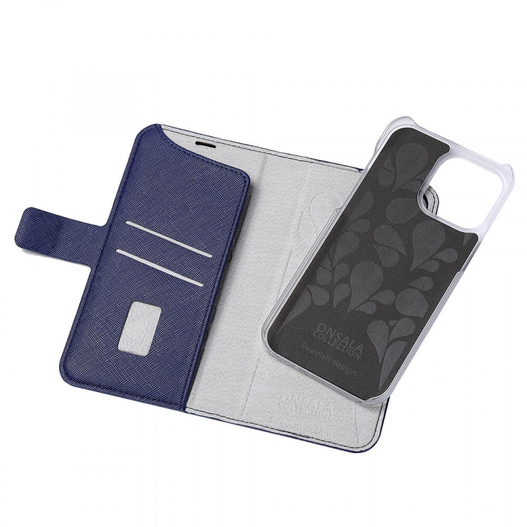 Onsala Mobilfodral Eco 2 Kortfack Navy Blue - iPhone 14 Pro Max