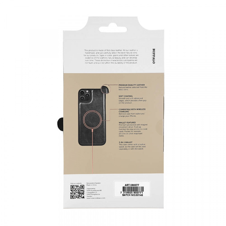 Buffalo Mobilfodral 2-i-1 3 Kortfack Svart - iPhone 14 Plus Buffalo Mobilfodral 2-i-1 3 Kortfack Svart - iPhone 14 Plus