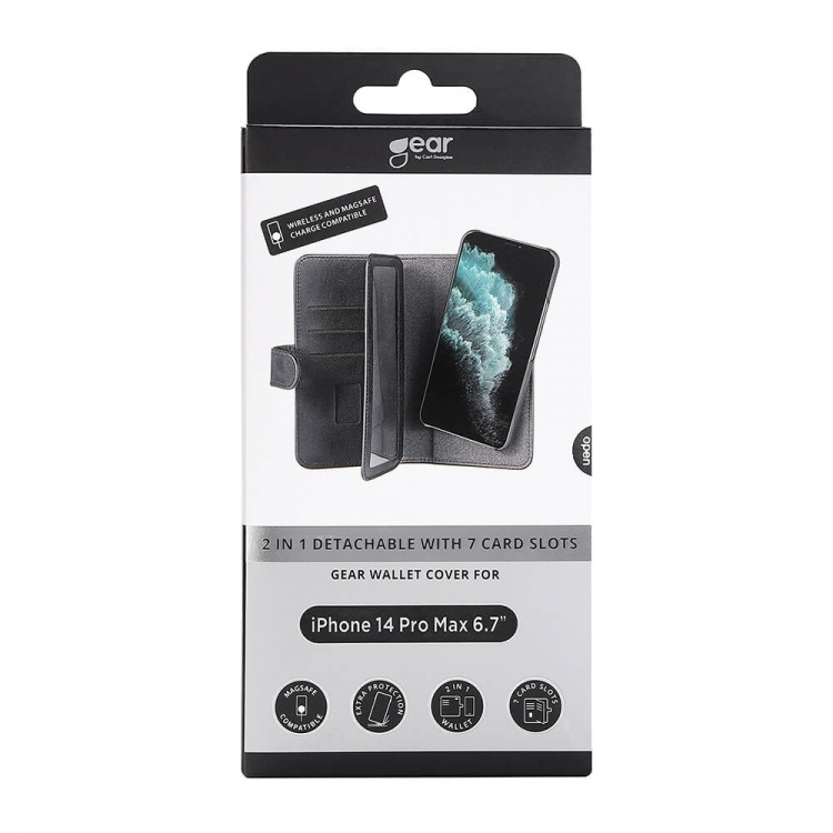 Gear Mobilfodral 2-i-1 7 Kortfack Svart - iPhone 14 Pro Max