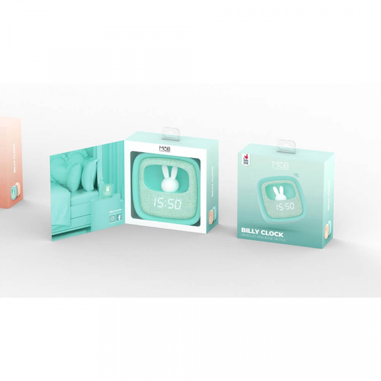 Mobility On Board Väckarklocka med Nattlampa Billy Clock Mintgrön