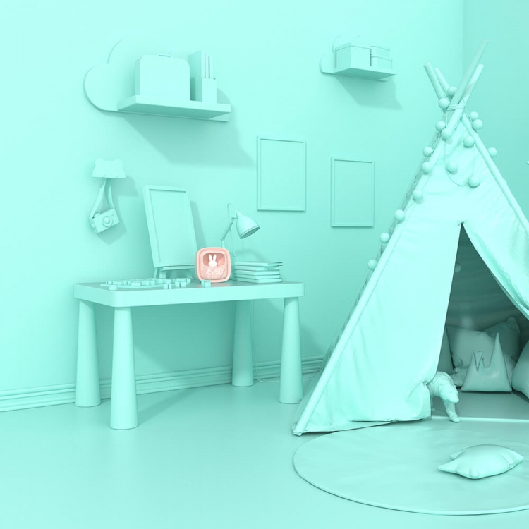 Mobility On Board Väckarklocka med Nattlampa Billy Clock Rosa