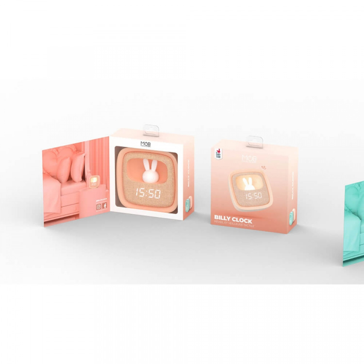 Mobility On Board Väckarklocka med Nattlampa Billy Clock Rosa