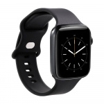 Gear Klockarmband Silikon Apple Watch 42/44/45mm Svart