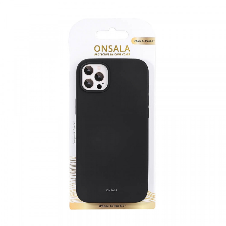 Onsala Mobilskal Silikon Black - iPhone 14 Plus