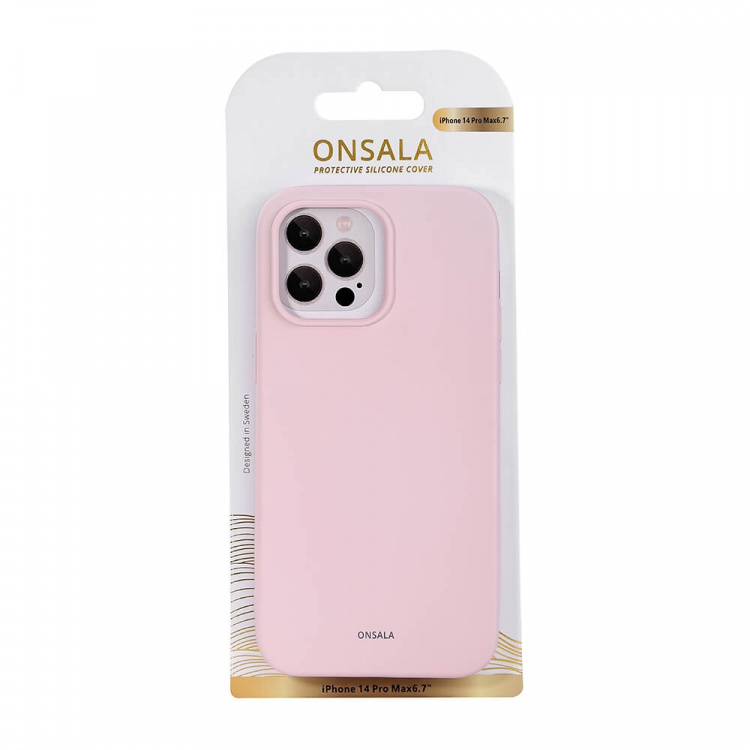 Onsala Mobilskal Silikon Chalk Pink - iPhone 14 Pro Max