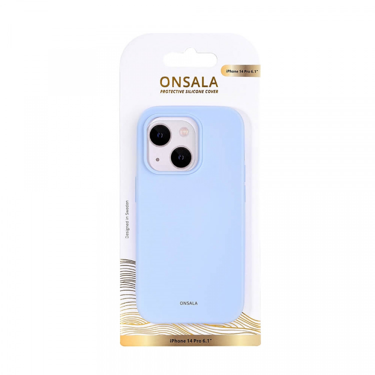Onsala Mobilskal Silikon Light Blue - iPhone 14 Pro