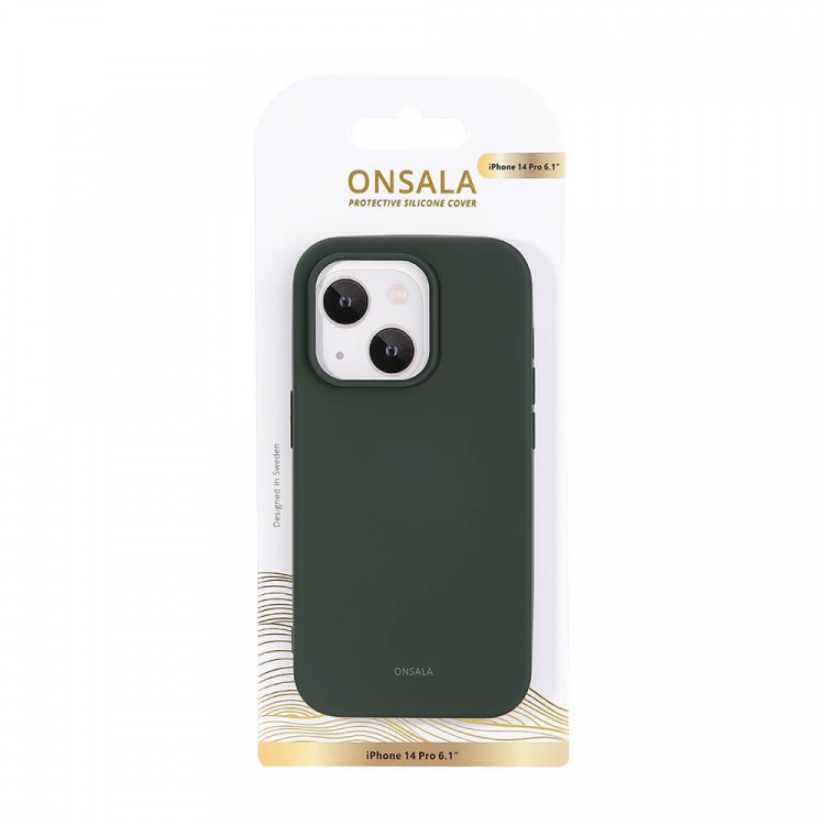 Onsala Mobilskal Silikon Olive Green - iPhone 14 Pro