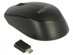 DeLOCK Optical 3-button mini mouse USB Type-C 2.4 GHz wireless