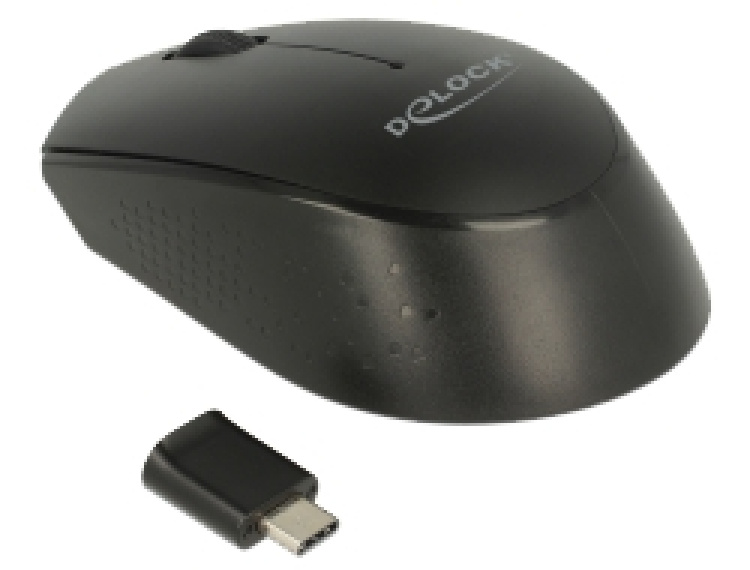 DeLOCK Optical 3-button mini mouse USB Type-C 2.4 GHz wireless