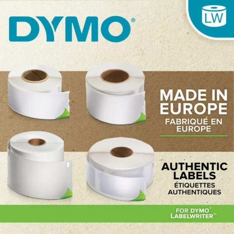 DYMO LW Durable barcode 19mm x 64mm, 900 etiketter, vit