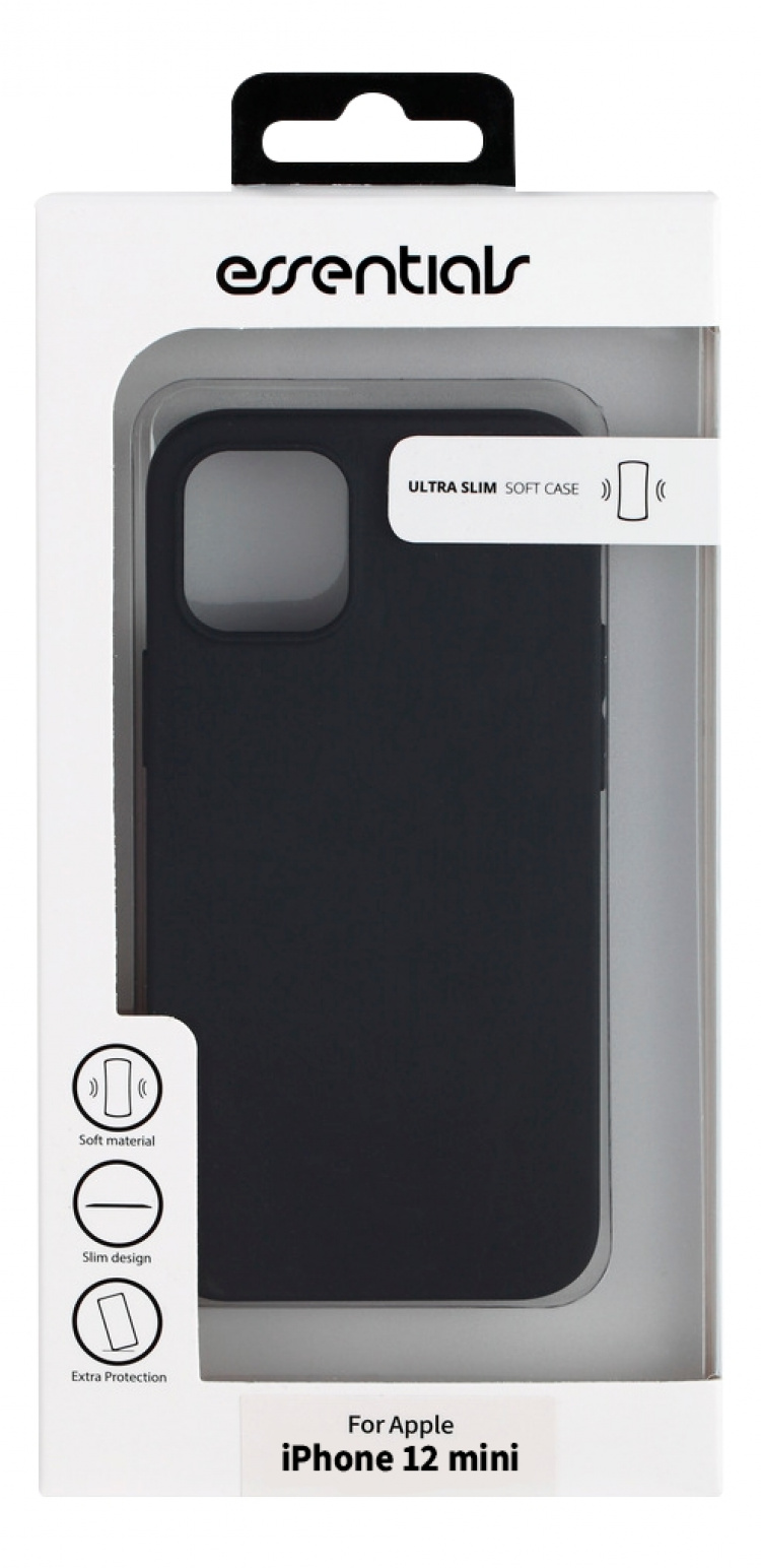 Essentials iPhone 12 mini TPU Skal, Svart