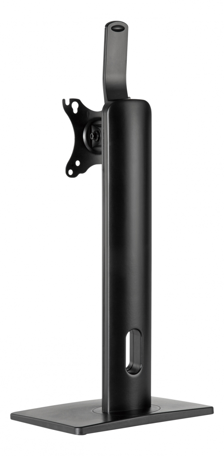DELTACO OFFICE Höjdjusterbart skrivbordsstativ med roterbar bas, tilta, sväng, rotera, 17-32