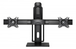 DELTACO OFFICE Höjdjusterbart skrivbordstativ med roterbar bas för 2-monitorer, 17-27