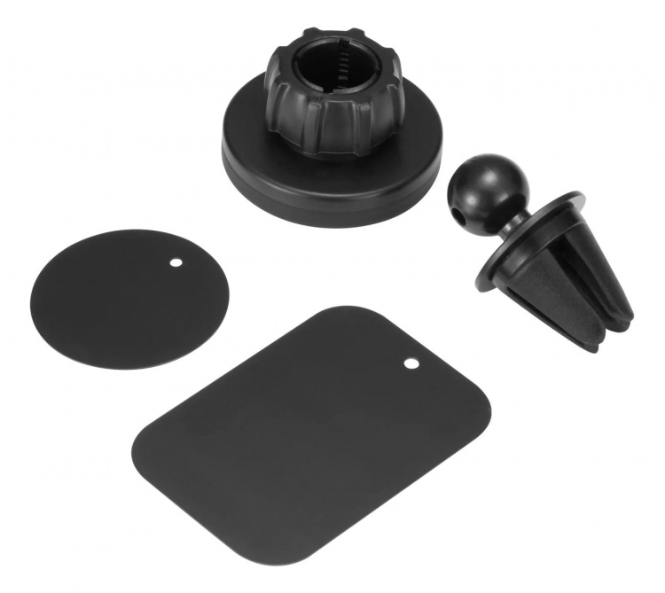 DELTACO Magnetisk justerbar bilhållare till smartphones, Svart