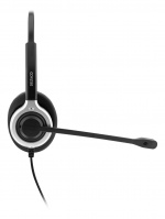 DELTACO Office USB stereoheadset, Teams och Webex-kompatibelt, volymkontroll, brusreducerande mikrofon, svart