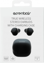 Essentials True Wireless Stereo in-ear, IPX6, dual earbuds, Svart Essentials True Wireless Stereo in-ear, IPX6, dual earbuds, Svart