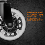 DELTACO GAMING Hjul till Gamingstol med LED-ljus, 5-pack