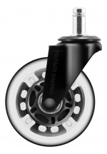 DELTACO GAMING Hjul till Gamingstol med LED-ljus, 5-pack