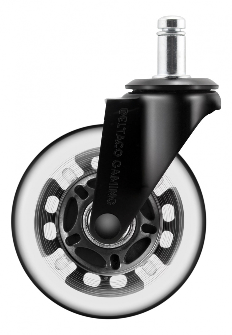 DELTACO GAMING Hjul till Gamingstol med LED-ljus, 5-pack