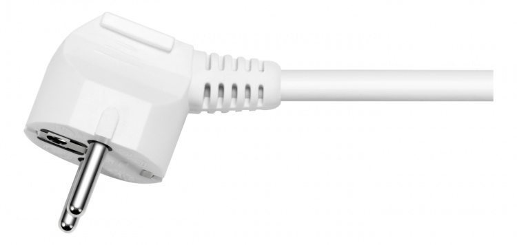 DELTACO Jordat grenuttag med 2x USB-A portar och 3x CEE 7/3 uttag, barnsäker, 1.5m, vit