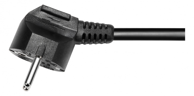 DELTACO Jordat grenuttag, 4x CEE 7/3, 1x CEE 7/7, barnsäker, 5m, svart