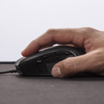 HyperX Pulsefire Raid ergonomisk mus, Pixart 3389 sensor, 11 programmerbara knappar, 1,8 m kabel, svart