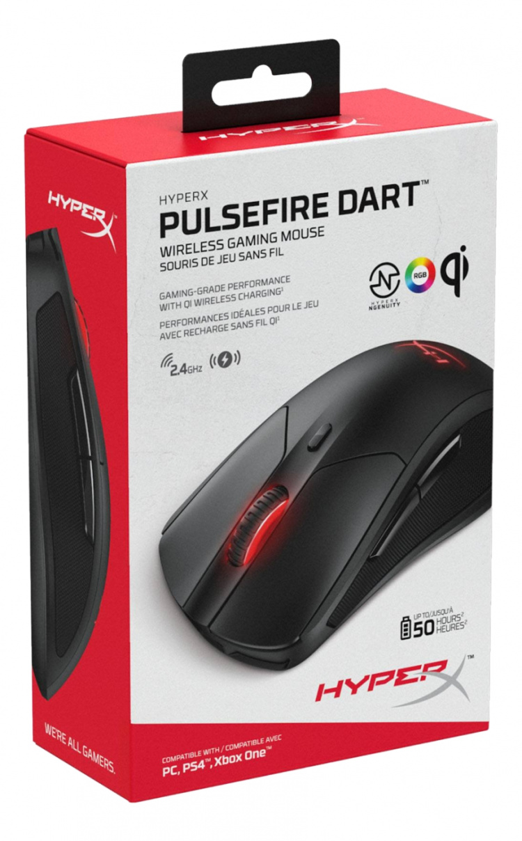 HyperX Pulsefire Dart trådlös Gamingmus, svart