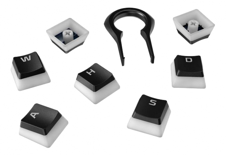 HyperX Pudding Keycaps, Full Key Set, Pan Nordic layout, Svart/transparent