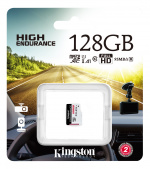 Kingston 128GB microSDXC-kort Endurance, 95R/45W C10 A1 UHS-I Kingston 128GB microSDXC-kort Endurance, 95R/45W C10 A1 UHS-I