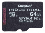kingston 64GB microSDXC Industrial C10 A1 pSLC Card w/o Adapter