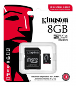 Kingston 8GB microSDHC Industrial C10 A1 pSLC-kort + SD-adapter