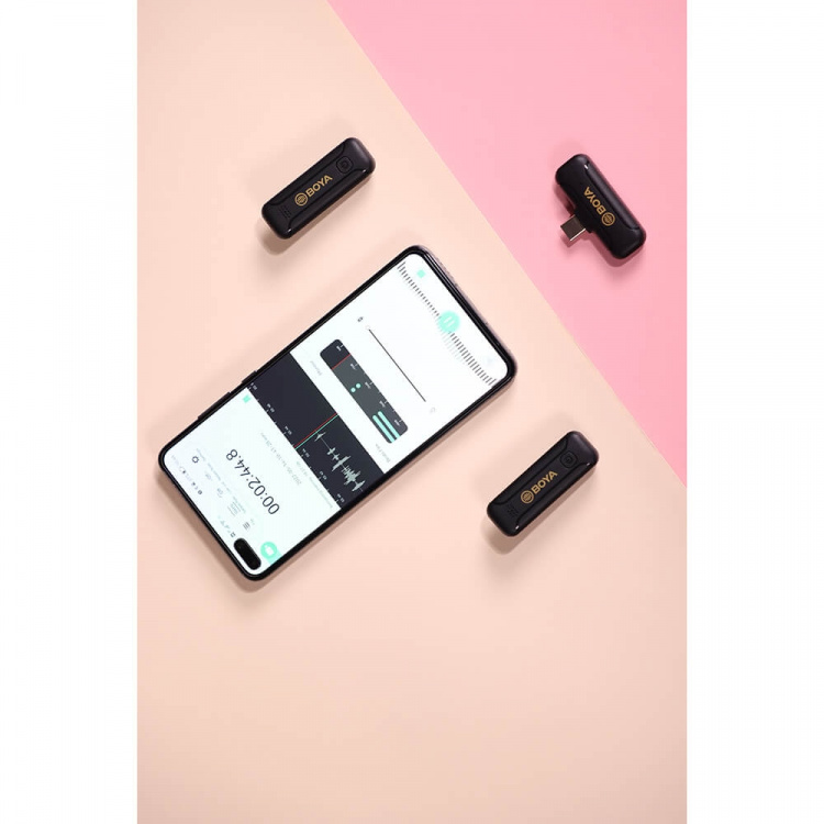 BOYA Trådlöst Mikrofonsystem x2 BY-WM3 för Iphone iOS, Lightning