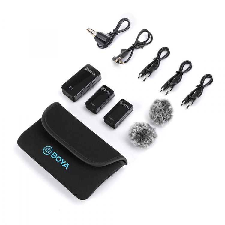 BOYA Trådlös mikrofon x2 BY-XM6-S2 Mini 3,5mm BOYA Trådlös mikrofon x2 BY-XM6-S2 Mini 3,5mm