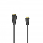 Hama Adapter HDMI Typ C-A Hane-Hona Guldpläterad Svart Hama Adapter HDMI Typ C-A Hane-Hona Guldpläterad Svart