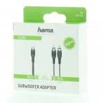 Hama Adapter Audio Subwoofer 2x RCA-kontakter till RCA-uttag