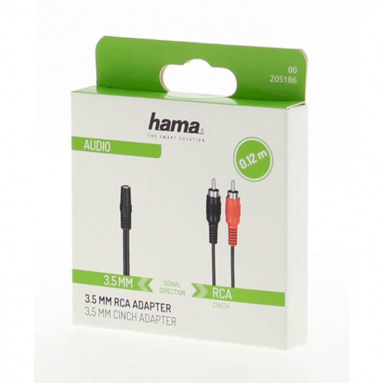Hama Adapter Audio 2x RCA till 3,5 Stereo