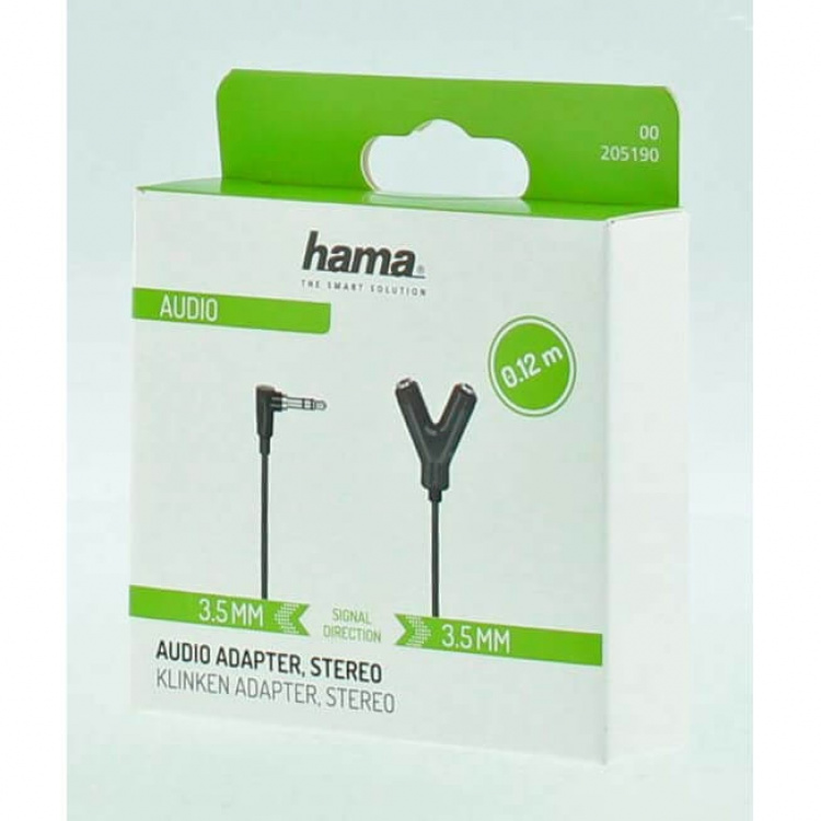 Hama Adapter Audio 3.5 Kontakt till 2x 3.5 Uttag Hama Adapter Audio 3.5 Kontakt till 2x 3.5 Uttag
