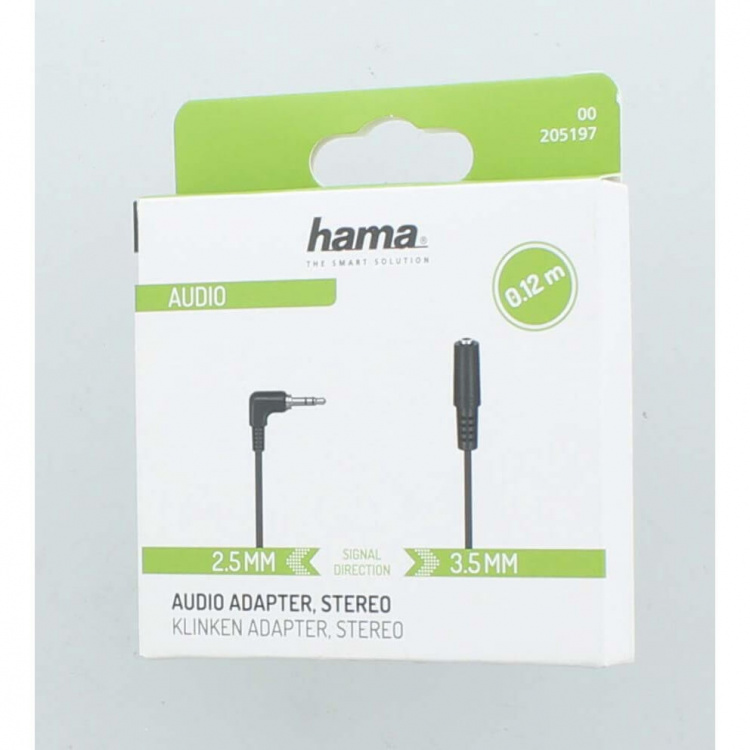 Hama Adapter Audio 3,5 Hona till 2,5 Hane Stereo