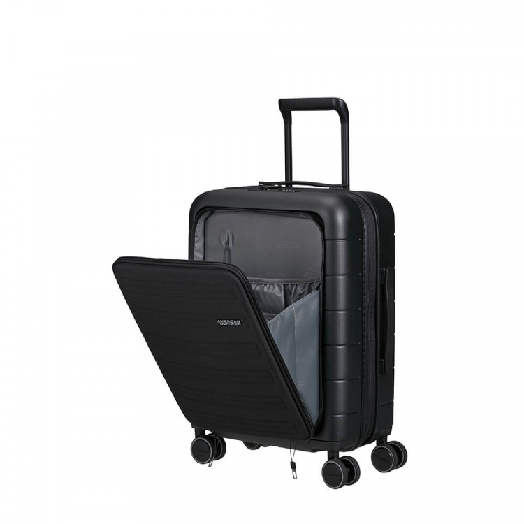 American Tourister Nova Stream Spinner 55/20 Expand Smart Kabinväska, Svart