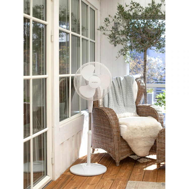 NORTH Golvfläkt 40cm Plast Vit