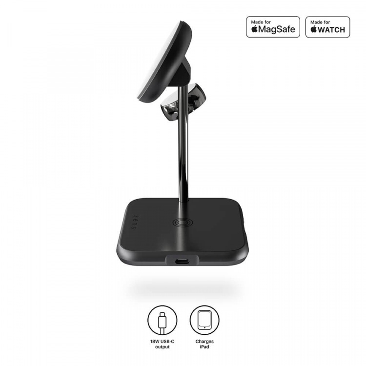 Zens Trådlös Laddare 4in1 Magnetic + Watch Svart